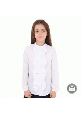 Timbo школьная белая блуза для девочки Liliya B033075